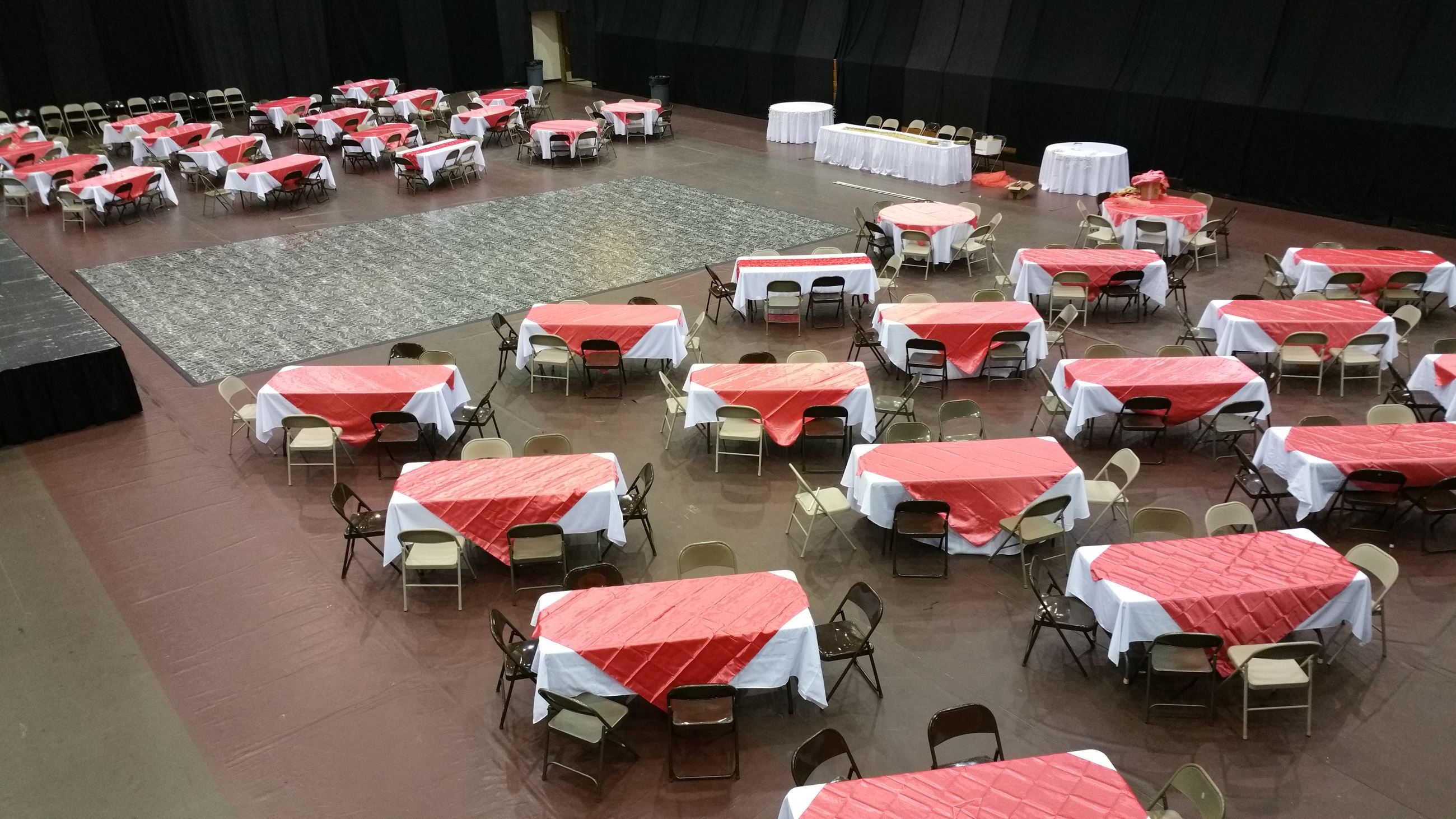 set-up without overhead canopy