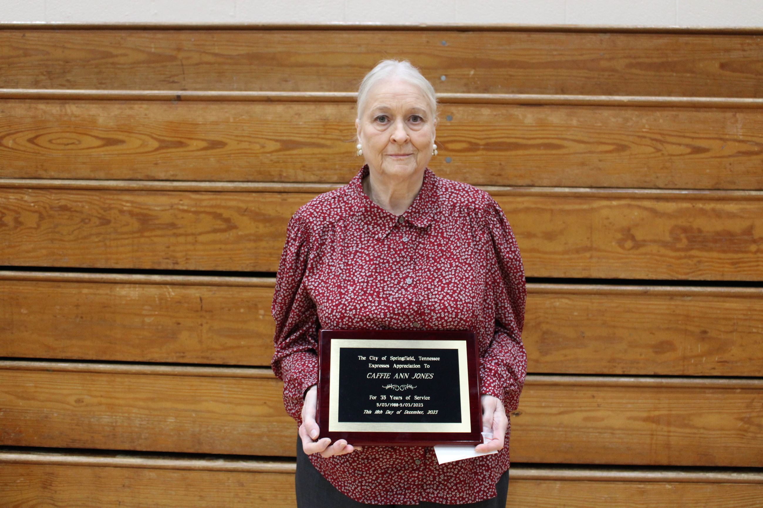 Employees gathered for employee appreciation and service awards